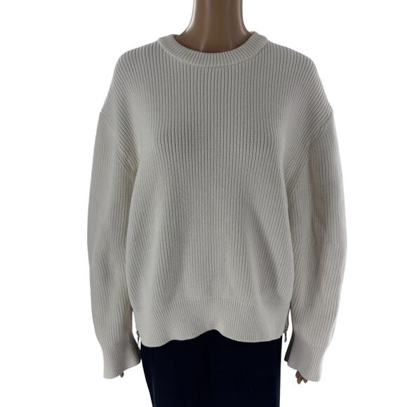 Modern Citizen White Tate Organic Cotton Side Zip Sweater - Picture 4 of 12